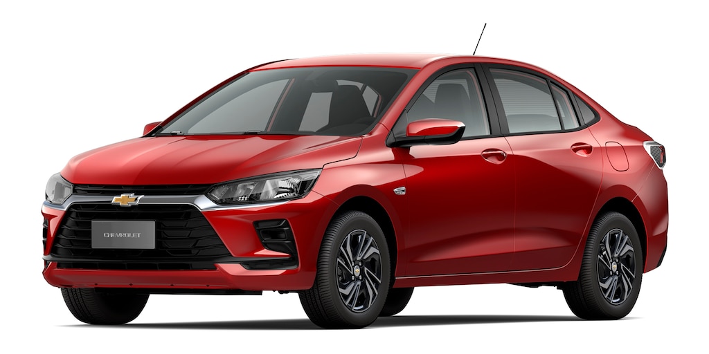Chevrolet Onix Plus AT cor Vermelho Scarlet
