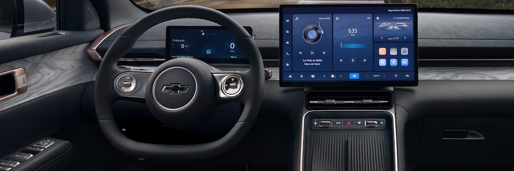 Dirigir a Captiva EV da Chevrolet é uma experiência totalmente intuita